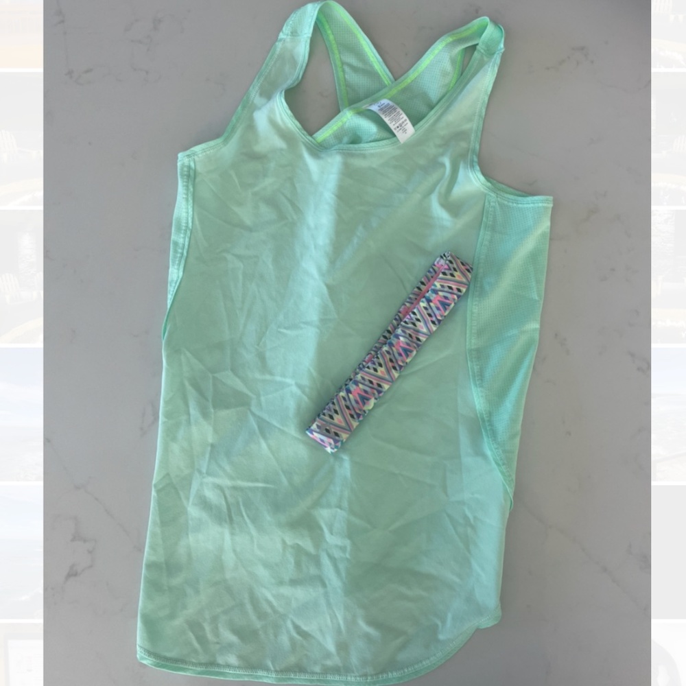 Ivivva by Lululemon Girls Size 14 Aqua/Teal Tank Top